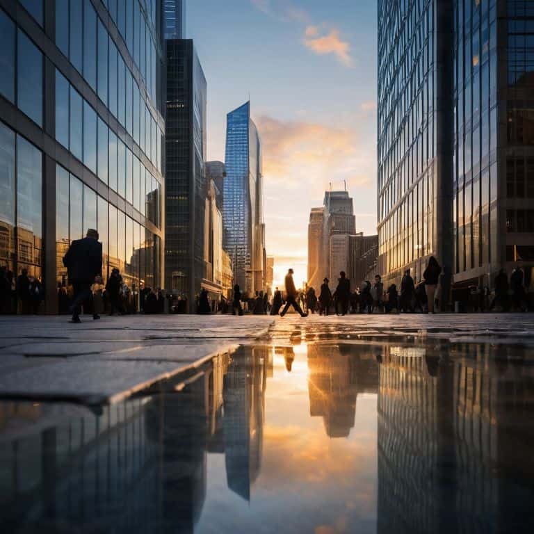 Stock market trends graph