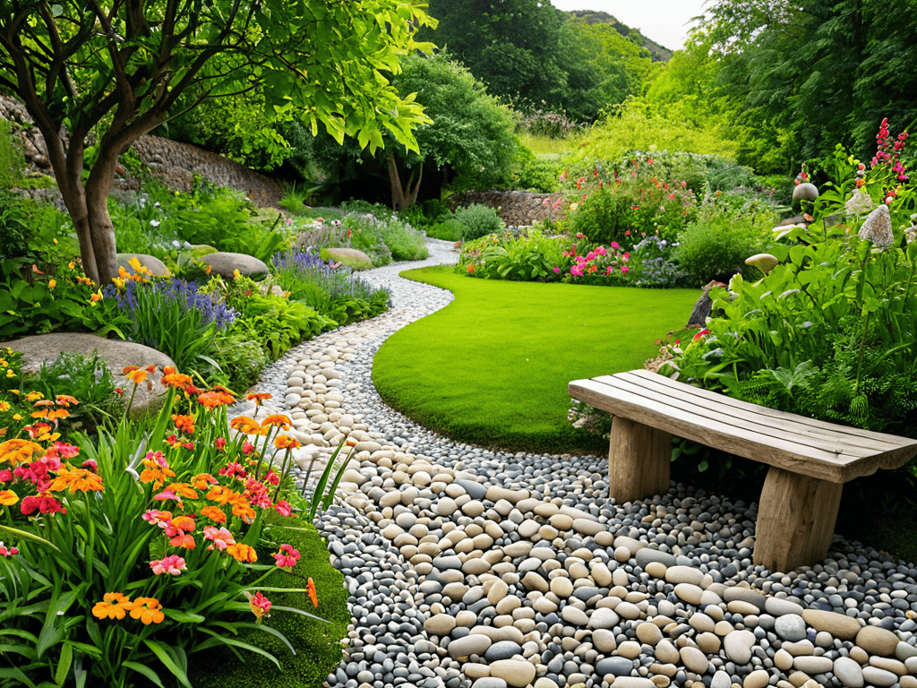 Crafting Serene Paths Pebble Design