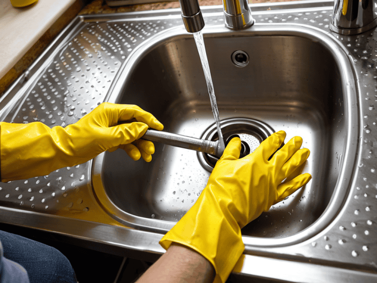 Unclogging Sink P-Trap with pliers