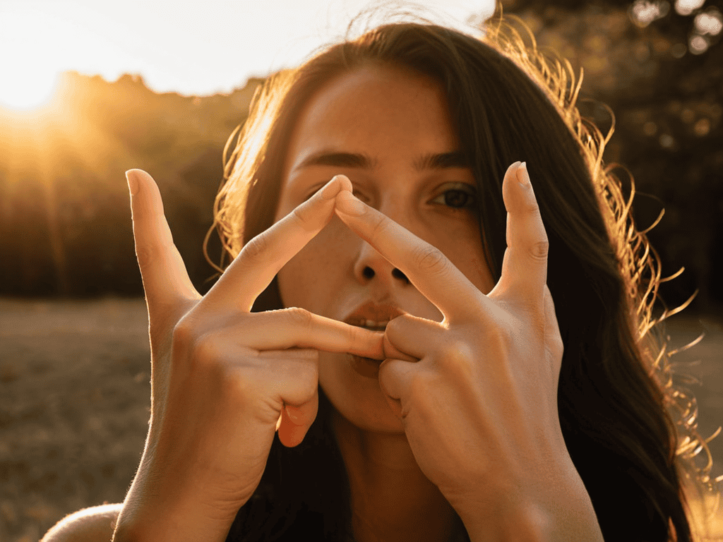 Whistling with fingers tips