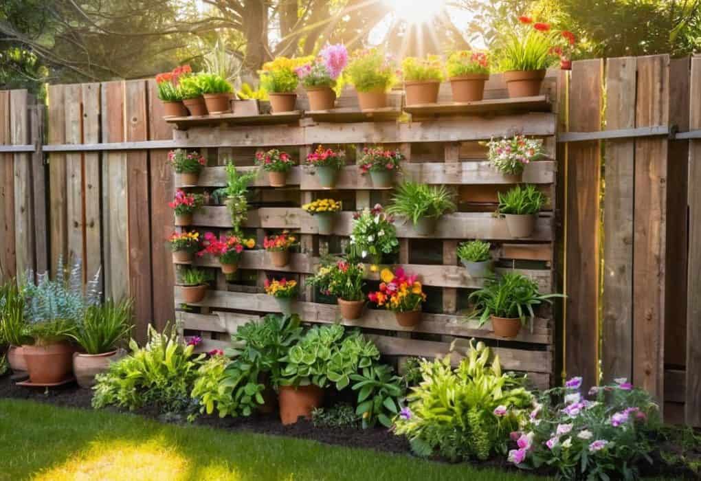DIY vertical pallet garden