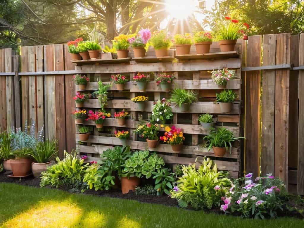 DIY vertical pallet garden