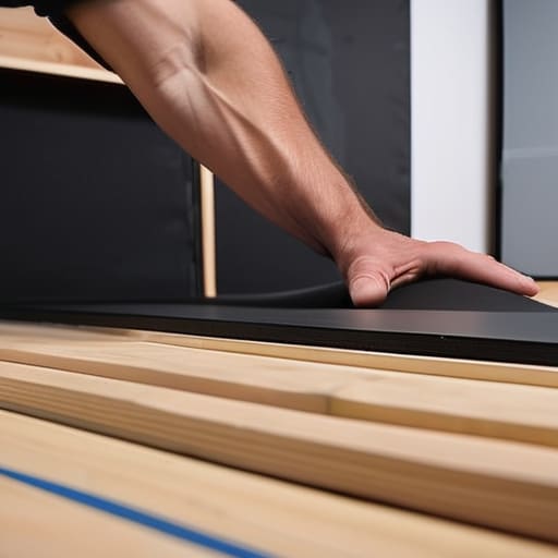 Professional Mass-Loaded Vinyl (MLV) installation process.